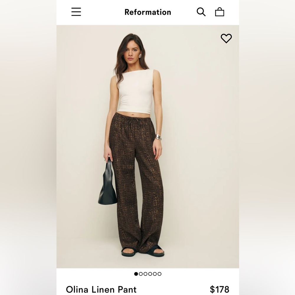 Reformation Olina Linen Pant